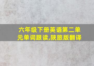 六年级下册英语第二单元单词跟读,陕旅版翻译