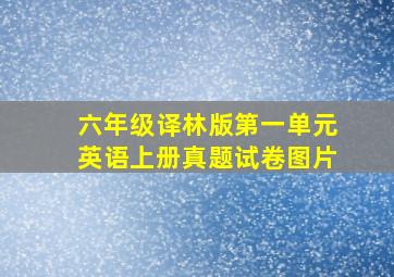 六年级译林版第一单元英语上册真题试卷图片