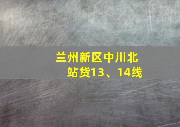 兰州新区中川北站货13、14线