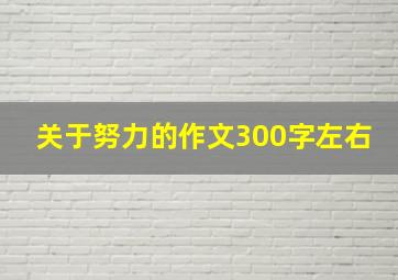 关于努力的作文300字左右