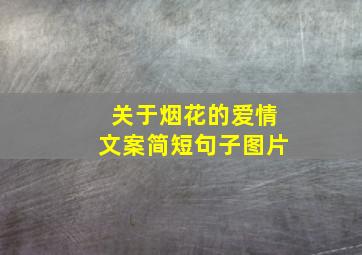 关于烟花的爱情文案简短句子图片