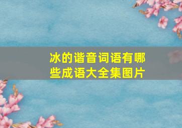 冰的谐音词语有哪些成语大全集图片