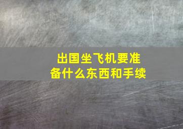 出国坐飞机要准备什么东西和手续