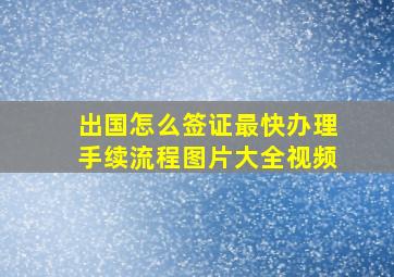 出国怎么签证最快办理手续流程图片大全视频