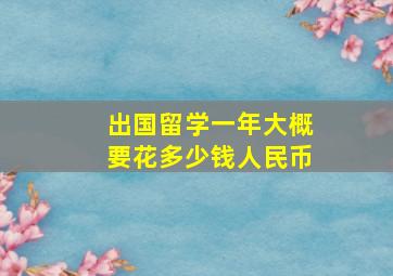 出国留学一年大概要花多少钱人民币