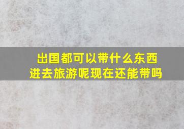 出国都可以带什么东西进去旅游呢现在还能带吗