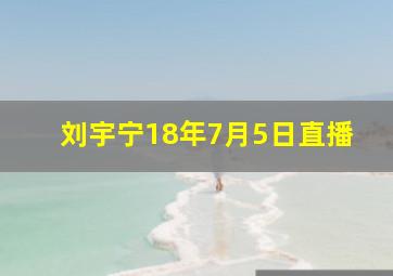 刘宇宁18年7月5日直播