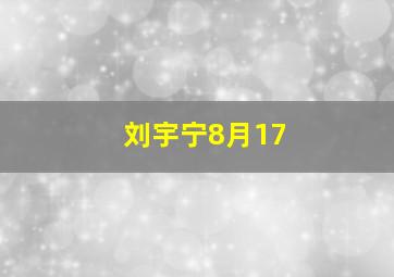 刘宇宁8月17