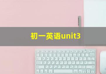 初一英语unit3