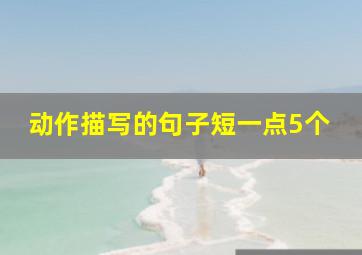 动作描写的句子短一点5个