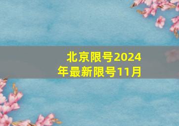 北京限号2024年最新限号11月