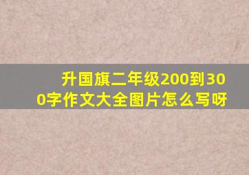 升国旗二年级200到300字作文大全图片怎么写呀