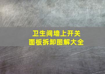 卫生间墙上开关面板拆卸图解大全