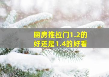 厨房推拉门1.2的好还是1.4的好看