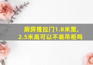 厨房推拉门1.8米宽,2.5米高可以不装吊柜吗