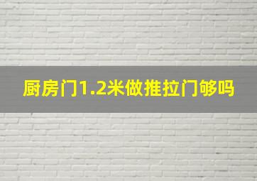 厨房门1.2米做推拉门够吗