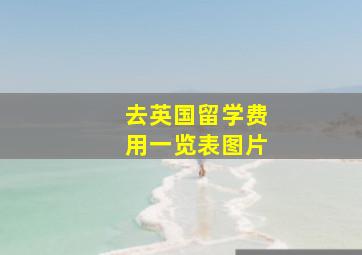 去英国留学费用一览表图片