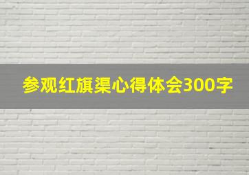 参观红旗渠心得体会300字