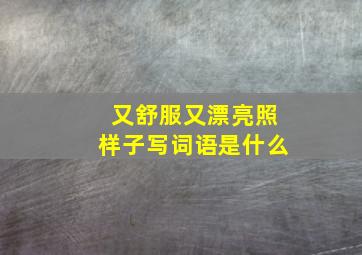 又舒服又漂亮照样子写词语是什么