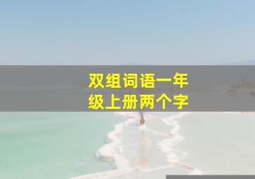 双组词语一年级上册两个字