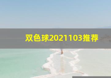 双色球2021103推荐