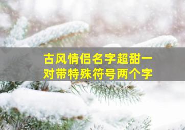 古风情侣名字超甜一对带特殊符号两个字