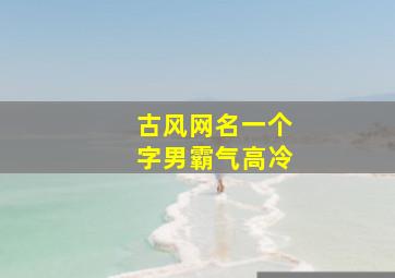 古风网名一个字男霸气高冷