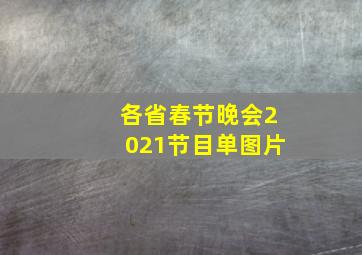 各省春节晚会2021节目单图片