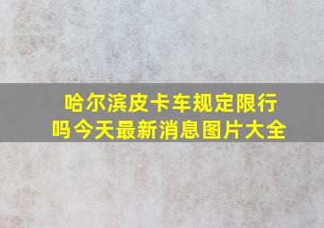 哈尔滨皮卡车规定限行吗今天最新消息图片大全