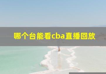 哪个台能看cba直播回放