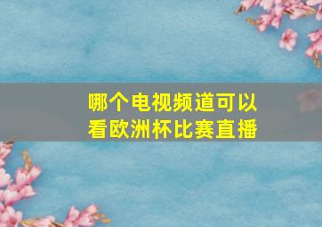 哪个电视频道可以看欧洲杯比赛直播