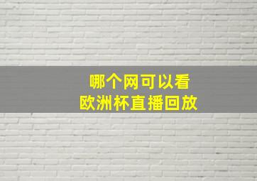 哪个网可以看欧洲杯直播回放