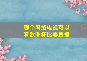 哪个网络电视可以看欧洲杯比赛直播