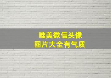 唯美微信头像图片大全有气质