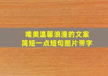 唯美温馨浪漫的文案简短一点短句图片带字