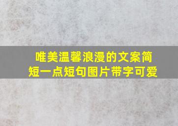 唯美温馨浪漫的文案简短一点短句图片带字可爱