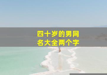 四十岁的男网名大全两个字