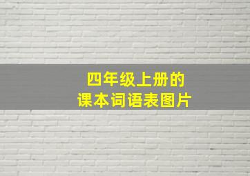 四年级上册的课本词语表图片