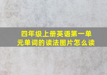 四年级上册英语第一单元单词的读法图片怎么读