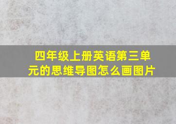 四年级上册英语第三单元的思维导图怎么画图片