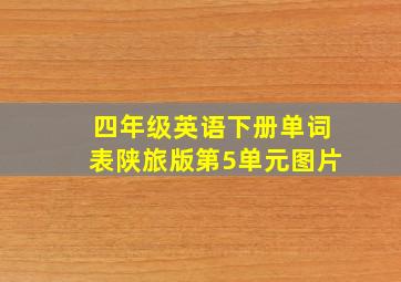 四年级英语下册单词表陕旅版第5单元图片