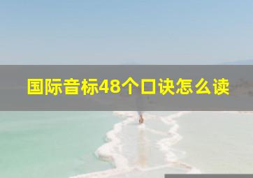 国际音标48个口诀怎么读