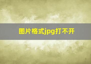 图片格式jpg打不开