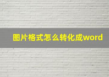 图片格式怎么转化成word