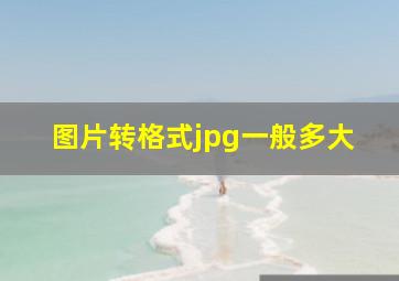 图片转格式jpg一般多大