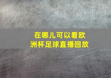 在哪儿可以看欧洲杯足球直播回放