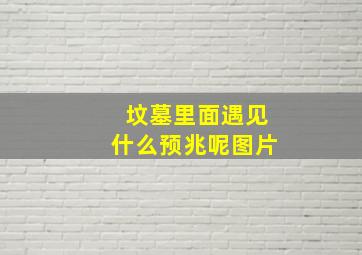 坟墓里面遇见什么预兆呢图片