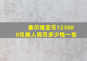 塞尔维亚币123000兑换人民币多少钱一张