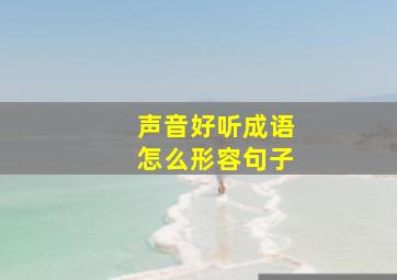 声音好听成语怎么形容句子