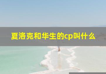 夏洛克和华生的cp叫什么